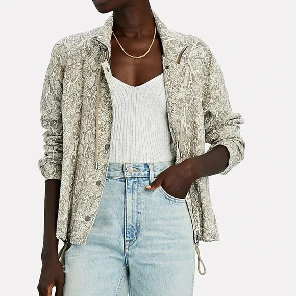 Rails Tennessee Utility Jacket Sand Snakeskin Full Zip Size XS - Picture 2 of 11